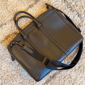 Coach Black Leather Briefcase